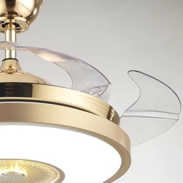 Simple Bedroom 42inch Ceiling Fan with LED Light and Remote Control High Ra Nordic Style