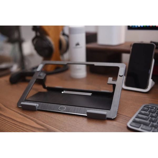 Portable Aluminum Laptop Tray Brushed Finishing Foldable Laptop Stand