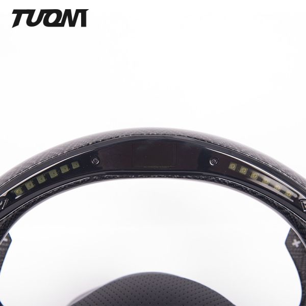 350mm New Racing Car Volkswagen Led Steering Wheel Carbon Fiber Leather