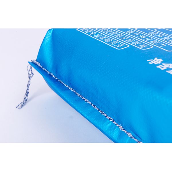 Food Grade Woven Polypropylene Feed Bags , Thread Sewing Bottom Woven Poly Bags