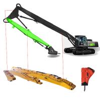 Custom Long Reach Hydraulic Boom Arm For High Reach Demolition Excavator