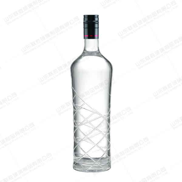 Fecho de tampa de parafuso pescoço comprido estilo fino magro bordeaux garrafa de água mineral de vidro 50 CL 500ml para vinho gelado