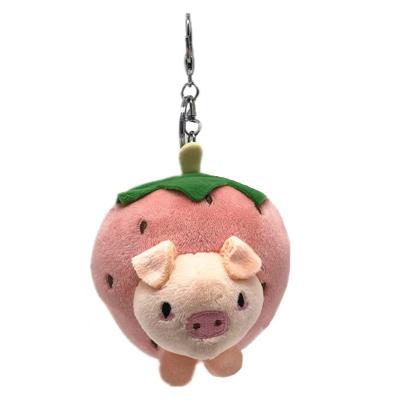 brinquedos animais do luxuoso da corrente chave da cara da morango dos desenhos animados de 10cm para chaves do carro