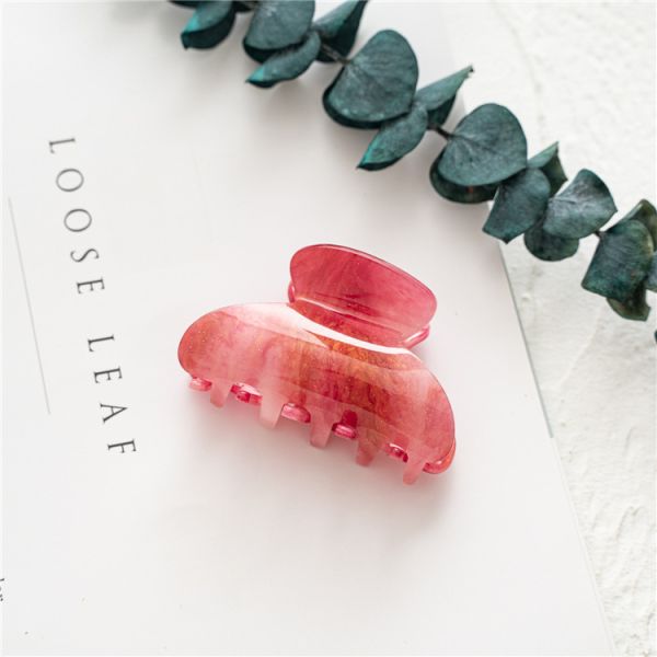 Acrylic girls ins star hair clip accessories colorful cross-border women's ponytail clip headwear OEM logo