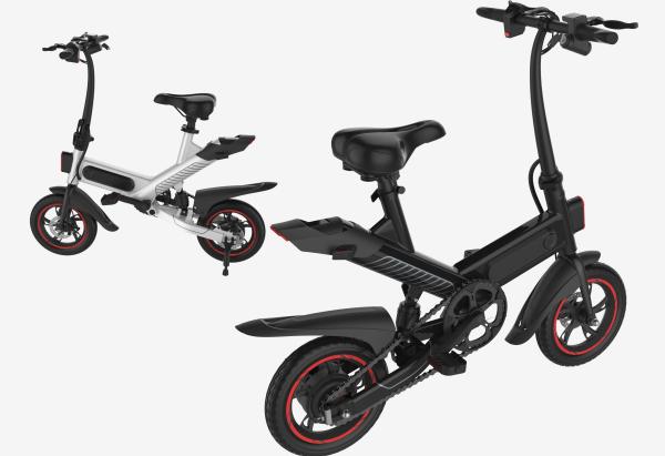 Multi Functional Portable Folding Electric Bike 12 Inches 2 Wheels Ergonomics Design