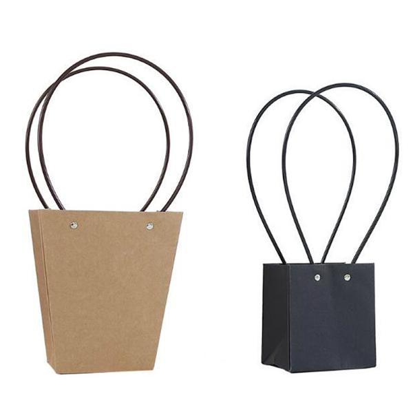 Black Customized Color Printed Luxury Cardboard Paper Flower Rose Pack Box Bags Valentine'S Day Gift Packaging