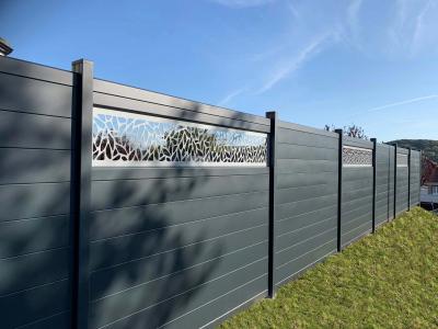 Individual Panel Size 4'*7' Aluminium Horizontal Slat Fencing Low Maintenance And Customizable