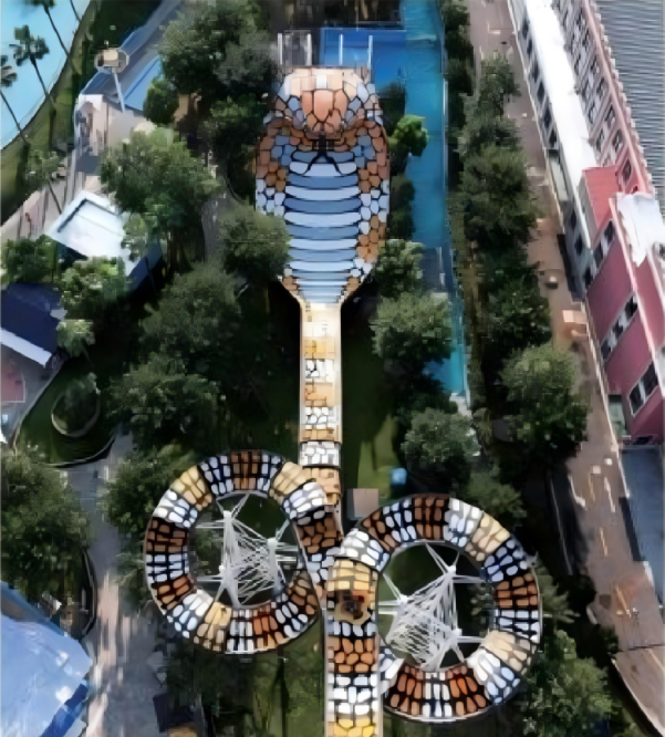 Aqua Park Cobra Water Slide Wear Resistant 12-18M Height