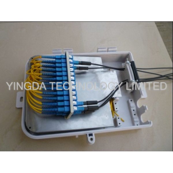 Порт коробки 24 Splitter PLC оптического волокна осадок упорный CATV Поляка Маунта