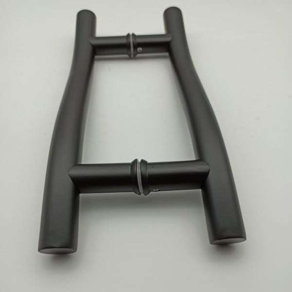 Ручки двери окна 8 дюймов Черное стекло Ручка двери в хроме Окончание 304 нержавеющей стали