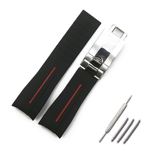 faixa de relógio de couro do silicone de RoHS 20mm da correia da faixa de relógio de 20g 22mm