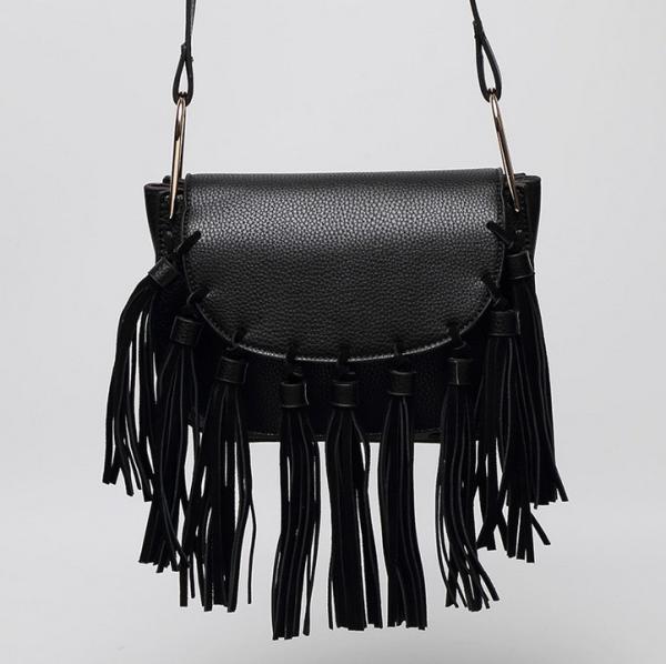 2016 spring and summer tassel leather female Korean tide shoulder diagonal fashion leather bag dumplings