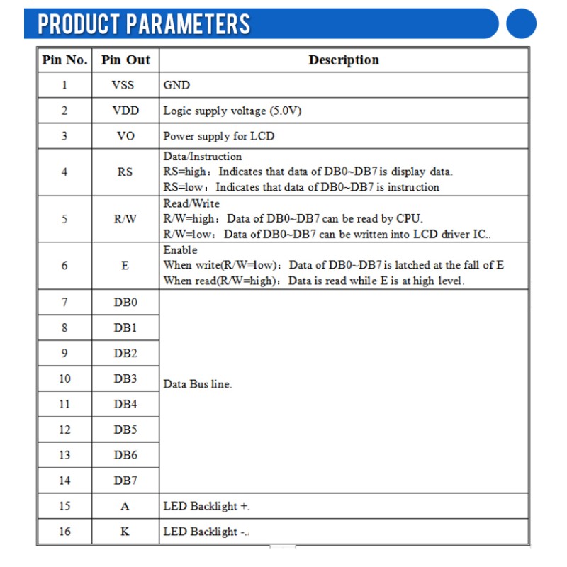 Blue Film White Letters 1604B Industrial Display Screen 02*16 LCM Display Module Dot Matrix Factory Outlet