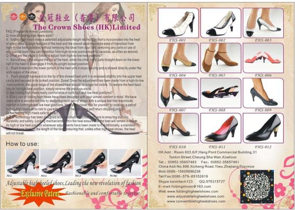 Women's Red Bridal Folding Shoes High Heels with Closed Toe Slip-On Fashion Trend Size Options Available
