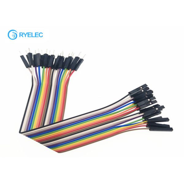 Мужчина к собранию ленточного кабеля женского прыгуна плоскому для прототипирования технологического комплекта