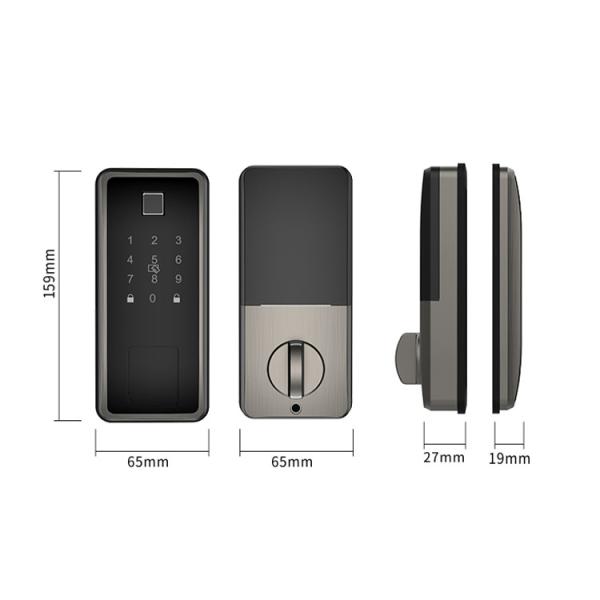 ROHS Smart Deadbolt Door Lock Keyless Digital Bluetooth Door Lock