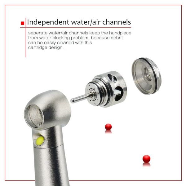 LED High Speed Hand Piece Quadruple Spray Air Turbine