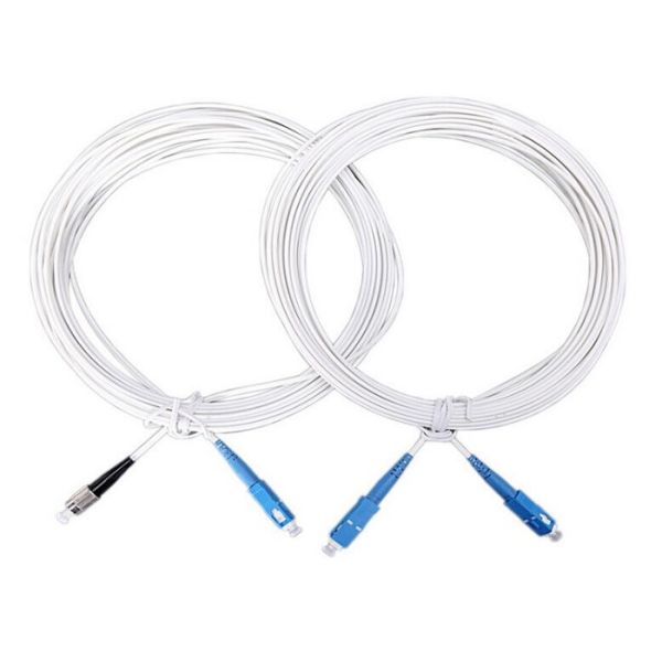 200m Outdoor Fiber Optic Patch Cord SC Flat FTTH Drop Cable With Messager