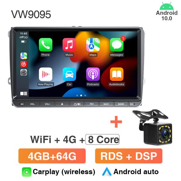 GRANDnavi 2din Android For Volkswagen VW Polo Jetta Skoda Octavia 2 Golf 5 7 Touran Car Radio Multimedia Player