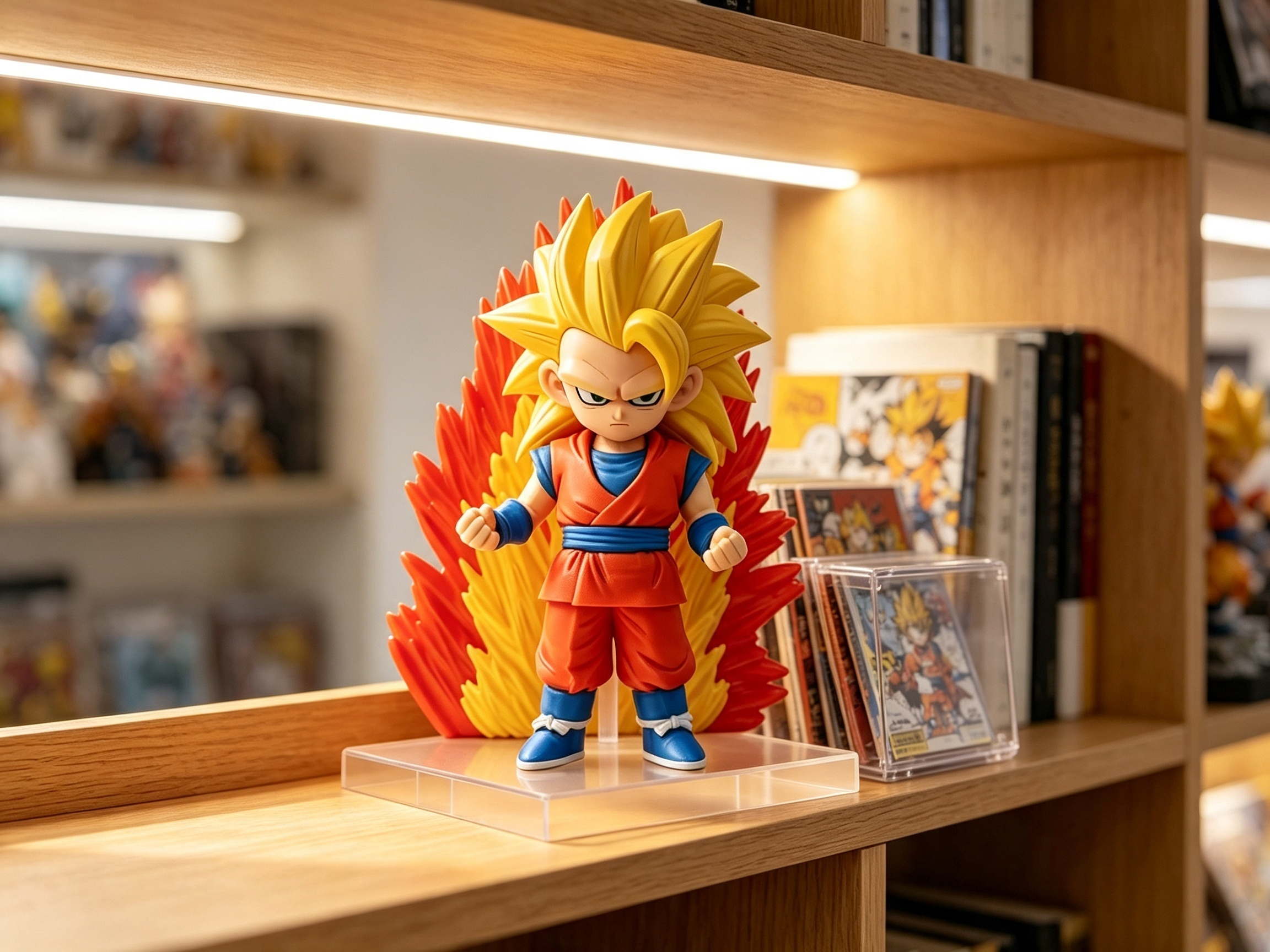 Color Customization 3d Print Art Toy Q Version  Saiyan 3 Goku Model Kit