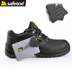 Cow Leather Men'S Steel Toe Waterproof Safety Shoes Work Boots Non Slip Oil Resistant Shoes UK3-13
