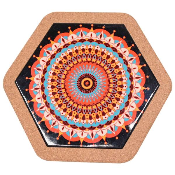 Almofadas naturais sextavadas PROP65 antiusura da Calor-prova de Cork Placemats