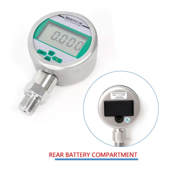 High Precision 80mm Dial Digital Pressure Gauge Instrument Manometer for Precision Pressure Sensing