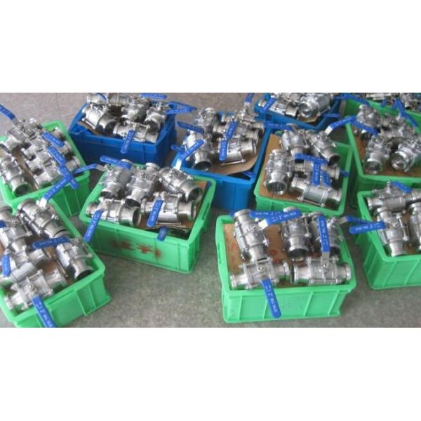 Non Resort Sanitary Ball Valve , Threaded / Clamped High Pressure Full Port Ball Valve