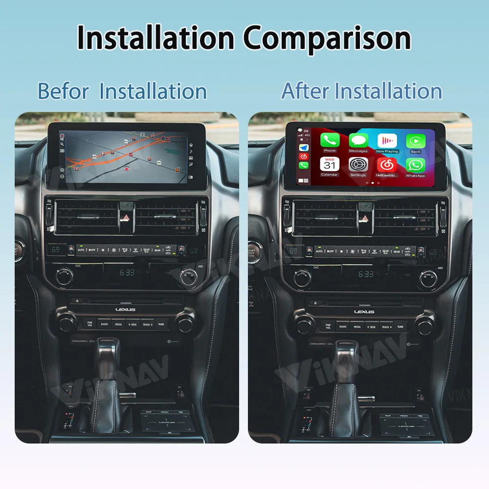Viknav Linux Car Multimedia Interface Box для Lexus GX 2022 2023 Apple CarPlay