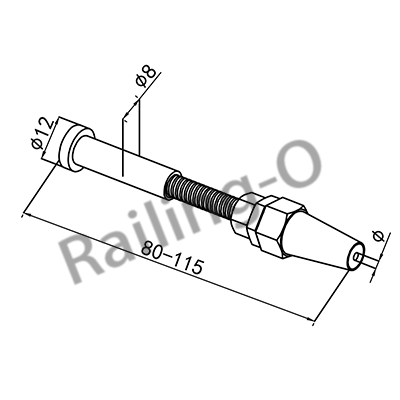 Angle Adjustable Cable Railing Fitting For Corner Posts 4 - 5mm D16 L105 Satin Mirror