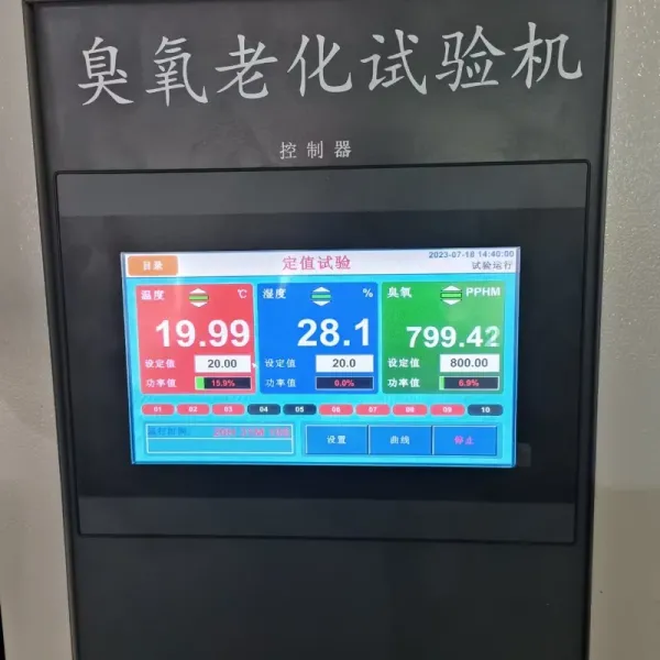 ASTM D1171 Ozone Aging Test Chamber with 0℃~+80℃ Temperature Range and 10 ~ 1000pphm Ozone Concentration for Static Stretching Cable Aging