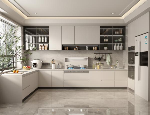 Cuisine Luxury Marble High End Wood Kitchen Cabinets For Villa Townhouse Apartment Hotel Restaurant