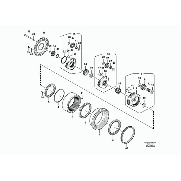 Assy VOE14599946 шестерни Солнца несущей планетарной шестерни перемещения EC300D 1-ого