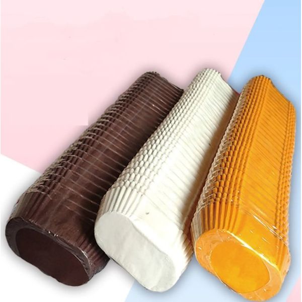 78 X 31mm Round Petite Loaf Pan Liners PET Coated Greaseproof Paper Non Stick