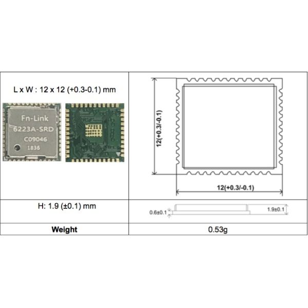 ПОЗВОЛЕННЫЙ модуль беспроводной RF RTL8723DS SDIO 1T1R WIFI Bluetooth комбинированный
