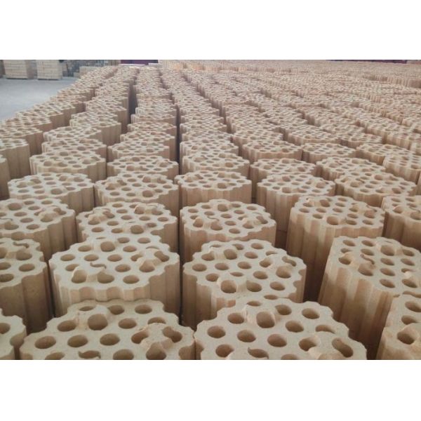Fireclay Checker Fire Proof Brick / Lattice Insulating Refractory Brick For Stove