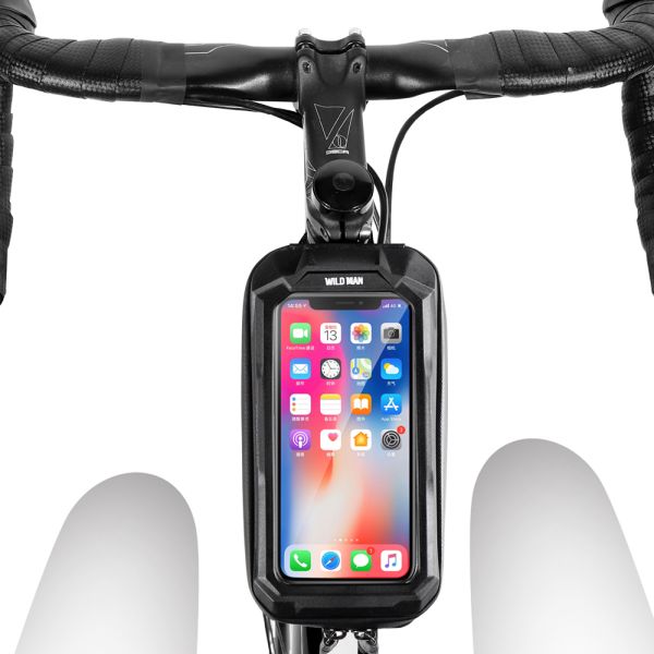 Front Tube Frame Bike Bicycle Handlebar Bag with 1L Capacity Waterproof Phone Mount