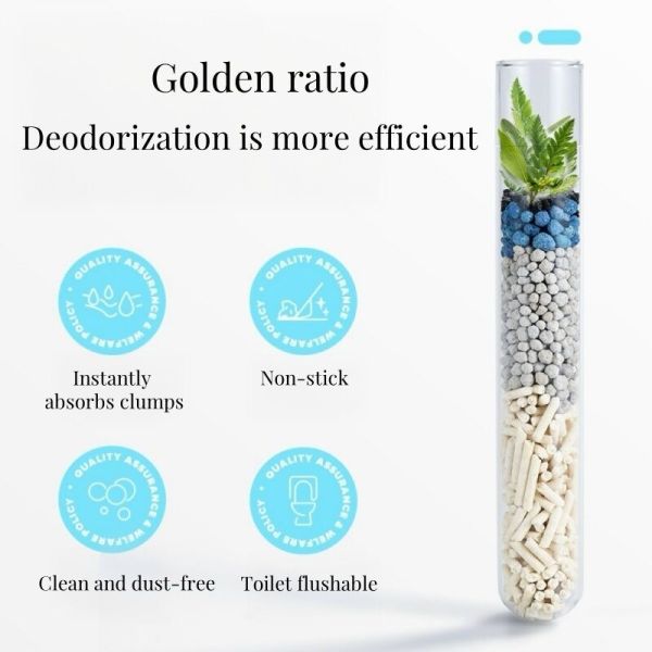 Contrôle des odeurs en vrac Plantes naturelles respectueuses de l'environnement Tofu et bentonite mélangés Litter de chat