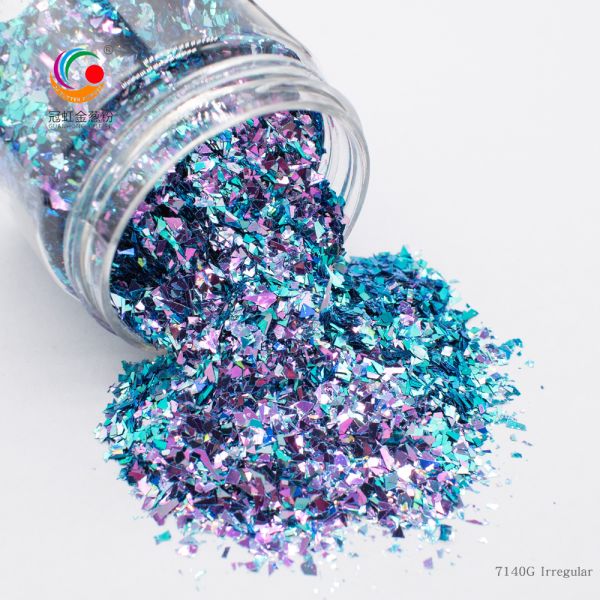 Handicraft Loose Chameleon Glitter Powder Makeup Christmas Decoration Red Blue