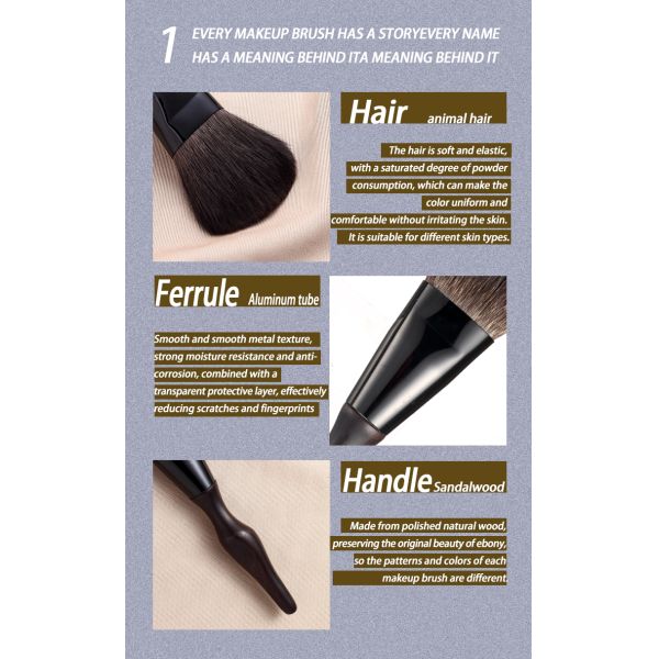 18 штук натуральные волосы большие макияжные щетки набор частный маркировка макияжные щетки