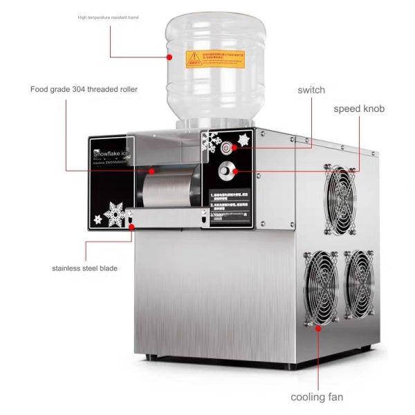 Mini Snow Ice Maker Shaver Machine for in 220/110V Korean Style Snowflake Ice Machine