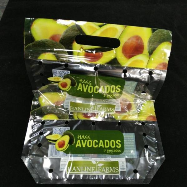 Custom Printing Recyclable OPP Resealable zipper Plastic Bags with Punching Hole for fruit Packing