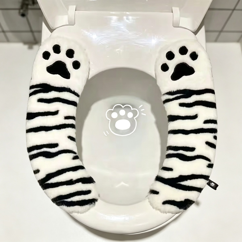 Washable Reusable Toilet Seat Cover With TPR Adhesive Back For Comfort
