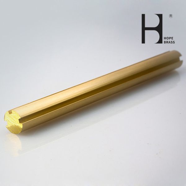 Smooth Surface Brass Extruded Sections , Anti Aging Brass Door Latch