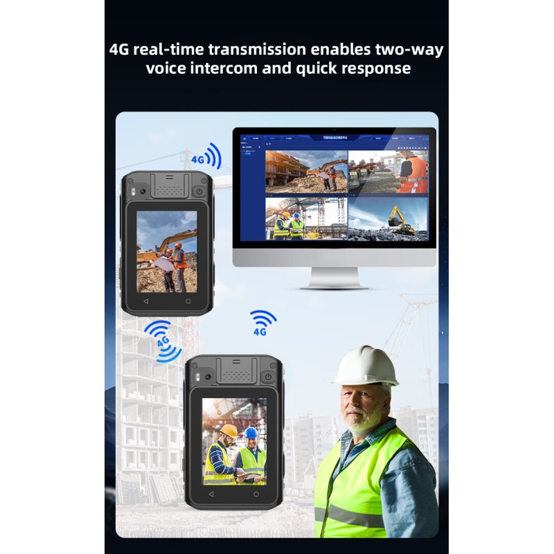 Portable 4G Body Worn Camera HD 1080P 40MP 2.4'' IR Night Vision Waterproof Body Camera With WIFI&GPS&BT Function