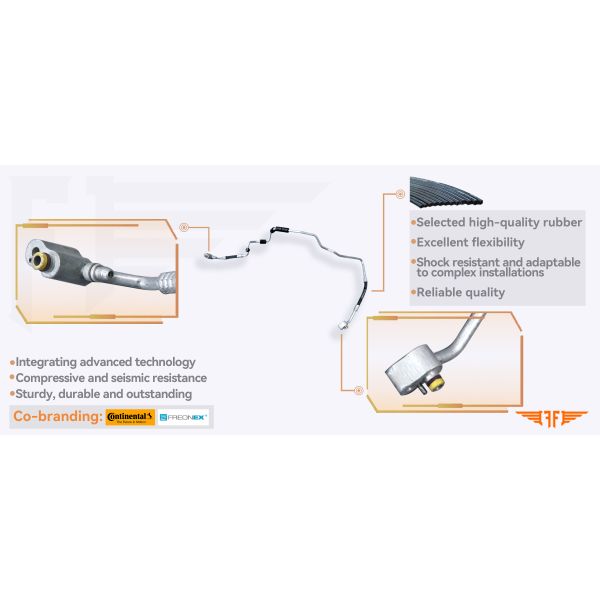1K0820741S VW Golf Touran Discharge Aluminium Aircon Pipe For 06-10 VW Golf Touran 2.0L