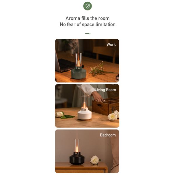 HOMEFISH Lámpara Vintage Máquina de aromaterapia de diseño retro Humidificador de habitación pequeña para la humidificación