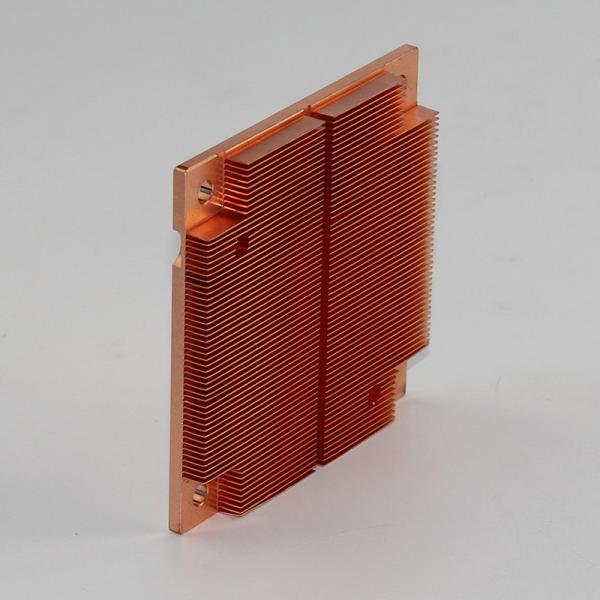 dissipador de calor raspando de Cuprum do cobre da aleta de 150*190mm, dissipador de calor frio do forjamento 50g