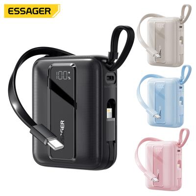 Essager ES-D024 22.5W Digital Display Fast Charging Mini 20000 Mah Power Bank With Cable