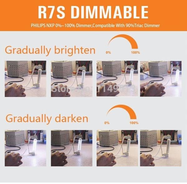 Dimmable mini 5W 10W 15W 18W SMD2835 R7S led lamp 78mm 118mm 135mm 189mm replace halogen R7S home light AC88V-265V